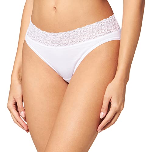 Palmers Damen Laceband Cotton Slip, Weiß (Weiss 100), 36 (Herstellergröße: S (36-38))