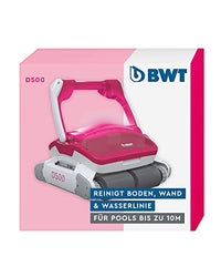 Thumbnail for BWT Pool Roboter D500 | Optimale Reinigung Von Boden, Wand & Wasserlinie Für Pools Bis 10 m | Beste Filterleistung | Smart Navigation | Ultimate Power Technologie | Pinke Led-Beleuchtung, Magenta