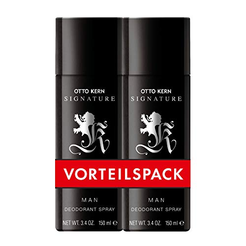 Otto Kern Signature Man I Vorteilspack Deodorant Spray - exklusiver Duft - lang anhaltendes Frischegefühl I 2 x 150ml Natural Spray Vaporisateur im Sale