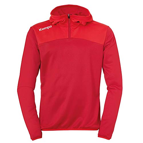 Kempa Herren Emotion 2.0 Quarter Zip Hoodie Sweatshirt, chilirot/Rot, S