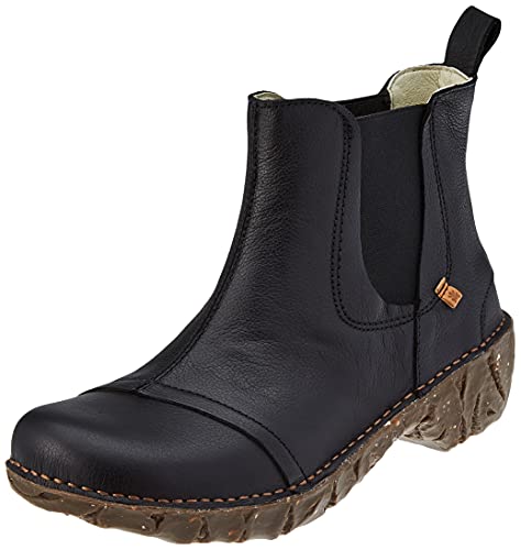 El Naturalista Damen Chelsea Boots Yggdrasil, Frauen Stiefeletten,Wechselfußbett,halbstiefel,Kurzstiefel,uebergangsschuhe,Black,40 im Sale