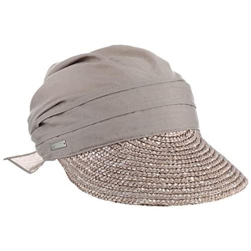 Seeberger Damen Sonnenhut Stroh-/Stoffcap, Einfarbig, Gr. one Size, Schwarz (schwarz 10) im Sale