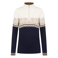 Thumbnail for Dale of Norway Damen St. Moritz Feminine Sweater, Navy/Off White/Bronze Mel/Beige, im Sale