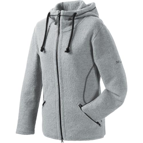 Mufflon Damen Wolljacke Mu- Line W100 mit Kapuze braun - im Sale