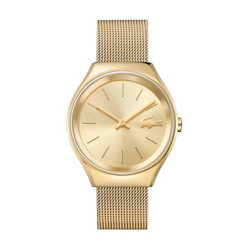 Lacoste Analog Quarzuhr für Damen mit Gelbgoldfarbenes Edelstahlarmband - 2000952 im Sale