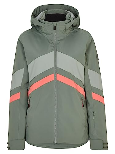 Ziener Damen TELIA Ski-Jacke/Winter-Jacke | warm, atmungsaktiv, wasserdicht, green mud, 34 im Sale