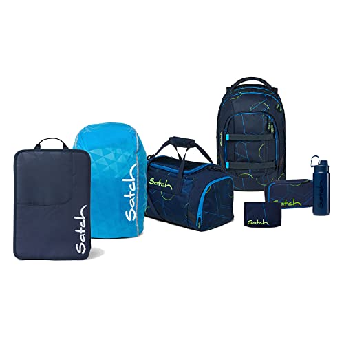 Satch Pack Schulrucksack Set 7tlg. Kollektor Edition (Blue Tech) im Sale