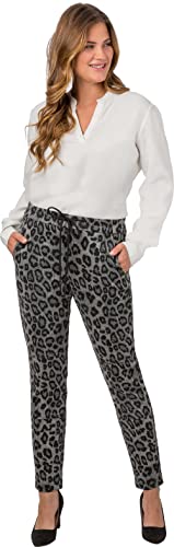 Stehmann, Polling4-704 Jogpants in Jersey-Jacquard mit Leo-Print im Sale