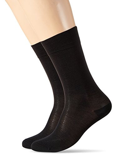 Palmers Herren Soft Touch Doppelpack Socken, Schwarz (Schwarz 900), 39/42 (2er Pack) im Sale