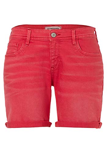 Timezone Damen Regular Alexatz Shorts, Rot (Cayenne red 5121), W28(Herstellergröße:28) im Sale