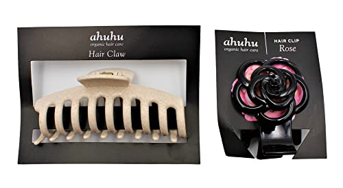 ahuhu organic hair care 2tlg. Haarspangen Set - Hair Clip Rose + Haarklammer cremefarben im Sale