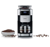 Thumbnail for SEVERIN Kaffeemaschine mit Mahlwerk, Kaffeeautomat mit Glaskanne und Timer-Funktion, auch als Filterkaffeemaschine, für bis zu 10 Tassen Kaffee, 1000 Watt, schwarz/ Edelstahl, KA 4813 im Sale