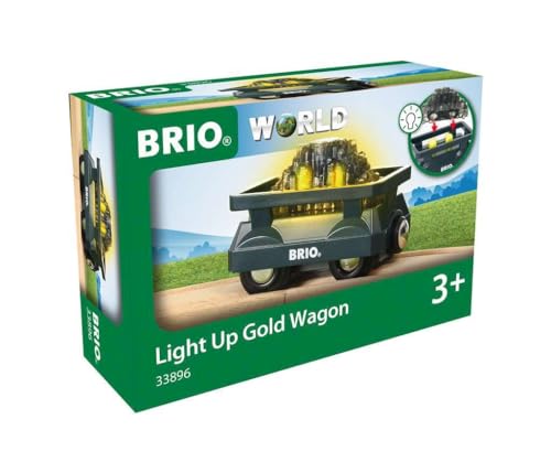 BRIO 63389600 Bahn 33896 - Goldwaggon mit Licht, Zubehörteil Holzeisenbahn im Sale