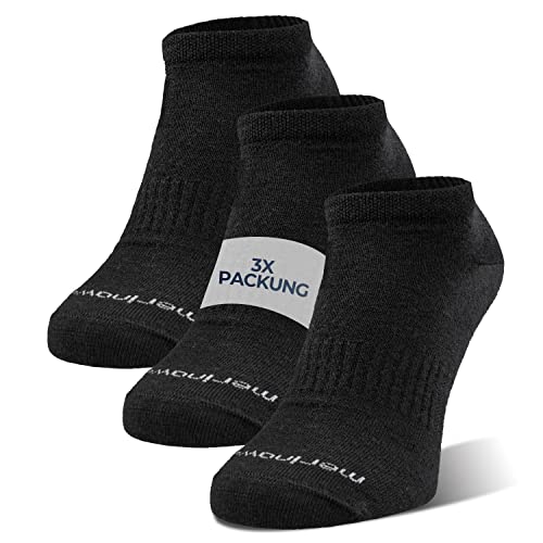 GIESSWEIN Merino Sneaker Socken Herren & Damen 35-46 [3er Pack] - Anti Schweiß Socken Temperaturregulierend Antibakteriell - Laufsocken Sportsocken Herren & Damen - Sneakersocken aus Merinowolle im Sale