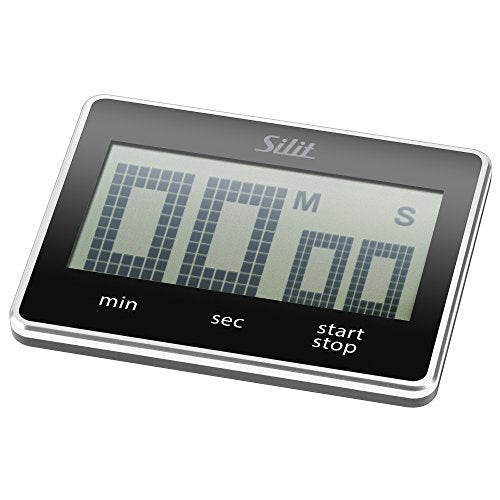 Silit Attimo Kurzzeitwecker digital, 9 x 7 cm, Küchentimer, Countdown, Timer, Eieruhr digital, Kunststoff, schwarz im Sale