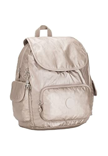 Kipling CITY PACK Kleiner Rucksack, Metallic Glow (Silber) im Sale