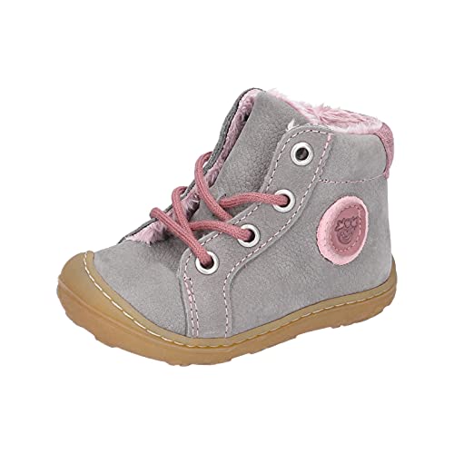 RICOSTA Mädchen Boots GEORGIE von Pepino, Weite: Mittel (WMS),terracare,Winterboots,outdoor-Kinderschuhe,Graphit/blush (452),24 EU / 7 Child UK