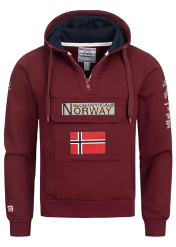 Geographical Norway - GYMCLASS Herren Sweatshirt, burgunderrot, im Sale