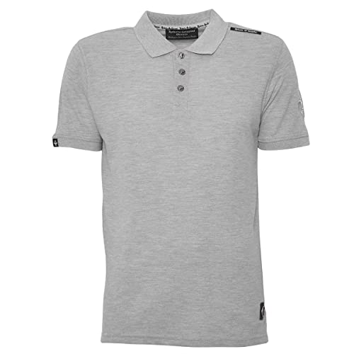 Roberto Geissini Polo Basic Men - Grey L im Sale