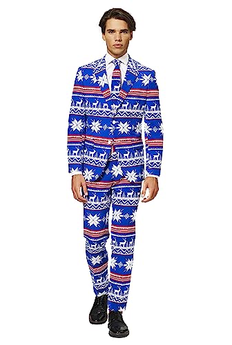 OppoSuits Weihnachtsanzüge für Herren – Besteht aus Sakko, Hose und Krawatte, The Rudolph, 50 EU im Sale