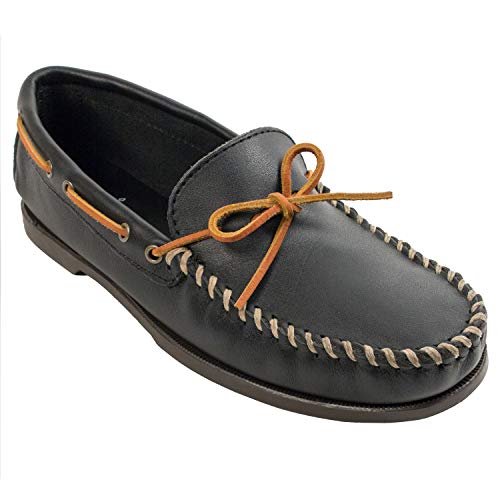 Minnetonka Men's Classic Camp Moccasin,Black,10.5 W U im Sale