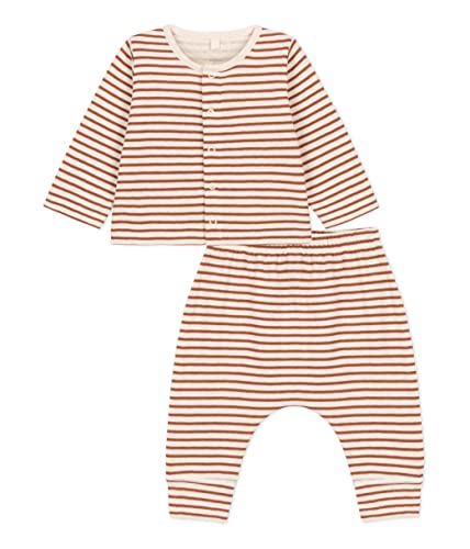 Petit Bateau Unisex Baby2-teiliges Set (2er Pack) , Weiss Avalanche / Braun Cina, 6 Monate im Sale