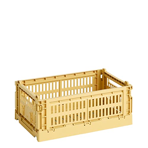 Hay Colour Crate Transportbox aus recyceltem Polypropylen in der Farbe Golden Yellow, Maße: 26, 5cm x 17cm x 10, 541445 im Sale