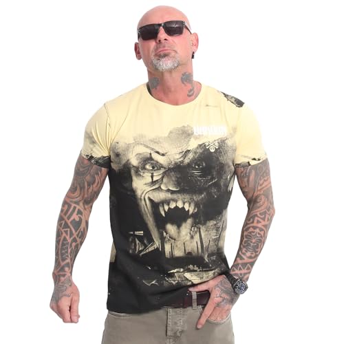 Yakuza Herren Horror Allover T-Shirt, Pale Banana, im Sale