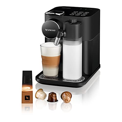 Nespresso De'Longhi EN640.B Gran Lattissima Kaffeekapselmaschine mit automatischem Milchsystem,19 Bar Druck,1400W,Schwarz im Sale