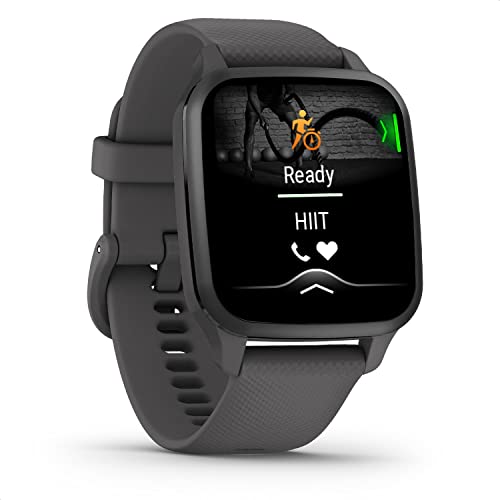 Garmin Venu Sq 2 - GPS-Fitness-Smartwatch mit 1,4 AMOLED Display, Schlafanalyse mit Sleep Score und über 25 Sport-Apps. 24/7 Gesundheitsdaten, Garmin Pay, bis zu 11 Tage Akkulaufzeit und wasserdicht.