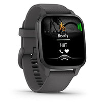 Thumbnail for Garmin Venu Sq 2 - GPS-Fitness-Smartwatch mit 1,4 AMOLED Display, Schlafanalyse mit Sleep Score und über 25 Sport-Apps. 24/7 Gesundheitsdaten, Garmin Pay, bis zu 11 Tage Akkulaufzeit und wasserdicht.