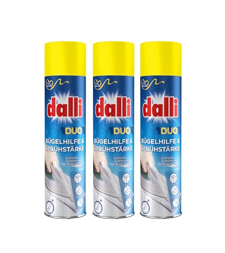 dalli duo Bügelhilfe & Sprühstärke I 3 x 400 ml pro Dose I Für faltenfreie Wäsche und perfekten Halt | 3er Pack im Sale