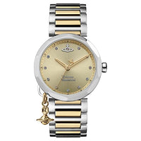 Thumbnail for Vivienne Westwood Damen Quartz Armbanduhr, 37.00mm GehäusegröÃŸe mit Gold analog Zifferblatt und Two-Tone Gold Armband VV246CPSG im Sale