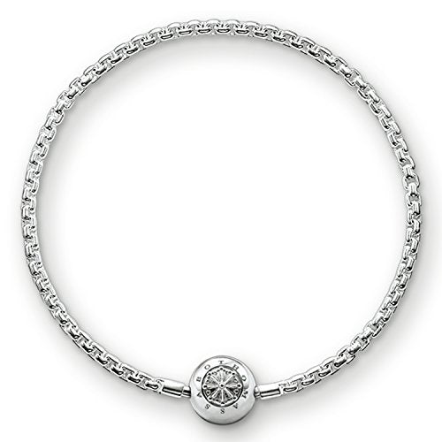 Thomas Sabo Damen-Armband Klappschloss Medailon 925 Silber 21 cm - KA0001-001-12-L22 im Sale