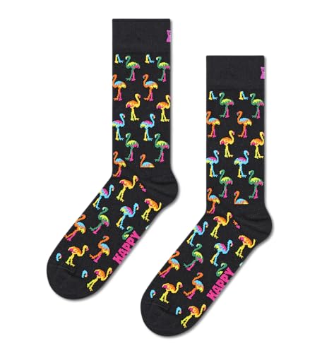 Happy Socks Unisex Flamingo Sock, Blau-rot-gelb, 36-40 EU im Sale