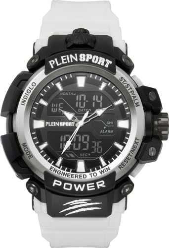 Plein Sport Herren Uhr Analog Digital Quarz Combat PSNBA0423 Silikon im Sale