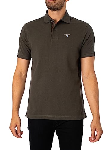 Barbour Herren Tartan Pique Poloshirt, Grün, im Sale