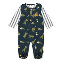 Thumbnail for Feetje Baby Strampler 2tlg. Strampelanzug Dino Langarmshirt navy beige Gr. 50 im Sale