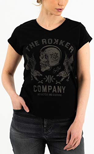 Rokker Eagle Damen T-Shirt Schwarz im Sale