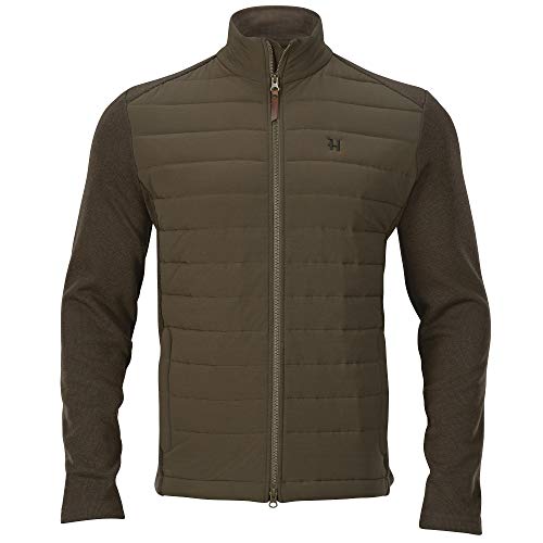 Härkila gesteppte Jagdjacke Retrieve Insulated Strickjacke für Herren mit isolierendem Thermo Poly Shield - Windabweisende Übergangsjacke mit Echtlederbesatz und Wolle , im Sale