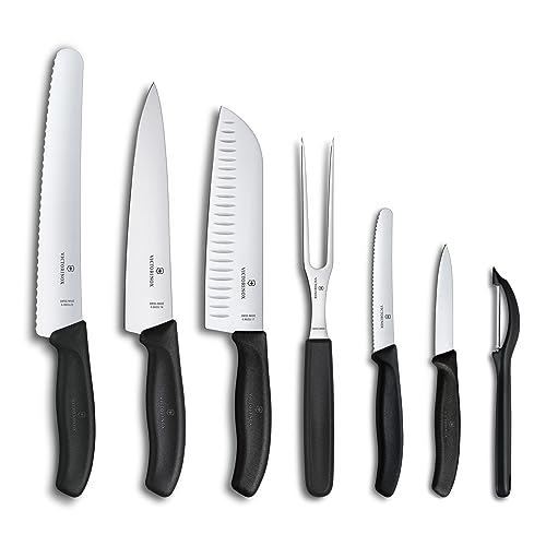 Victorinox, Swiss Classic, Profi Küchenmesser Set, 7-teilig, schwarz im Sale