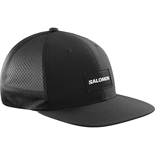 Salomon Unisex Trucker Flat Cap, Schwarz, L-XL EU im Sale