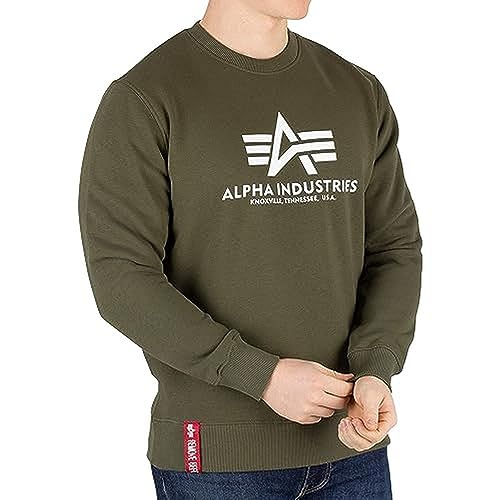 Alpha Industries Basic Sweater Sweatshirt für Herren Dark Green im Sale