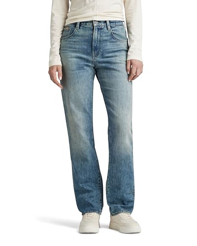 G-Star RAW Damen Viktoria High Straight Jeans, Blau (Antique Faded Laguna D23959-D538-G325), 32W / 34 im Sale