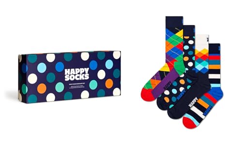 Happy Socks Unisex 4-pack Multi-color Gift Set, Multi, 41-46 EU im Sale