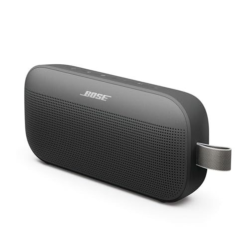 Bose SoundLink Flex Tragbarer Bluetooth-Lautsprecher (2. Gen.), Tragbarer Außen-Lautsprecher mit naturgetreuem Klang, bis zu 12 Stunden Akkulaufzeit, staubdicht und wasserdicht, Sandstein im Sale