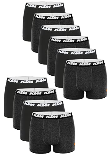 KTM by Freegun Boxershorts für Herren Unterwäsche Pant Men´s Boxer 10 er Pack, Farbe:Dark Grey/Black, Bekleidungsgröße: im Sale