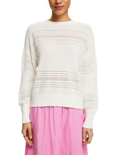 ESPRIT Damen 034ee1i306 Pullover, 110/Off White, im Sale