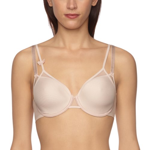 Passionata - Miss Joy Fantasy Spacer-BH - Atmungsaktiver und Leichter BH - Trendiger BH Damen - Unsichtbarer BH - Verziert mit Schmetterlingen - Doppelträger, beige, EU 70E im Sale