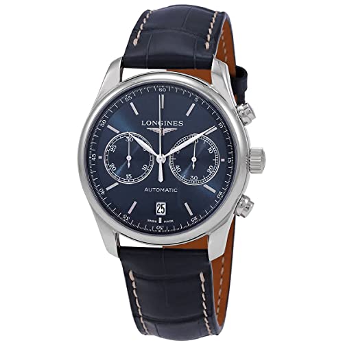 Longines Master Chronograph Herren-Armbanduhr, automatisches blaues Zifferblatt, L2.629.4.92.0 im Sale